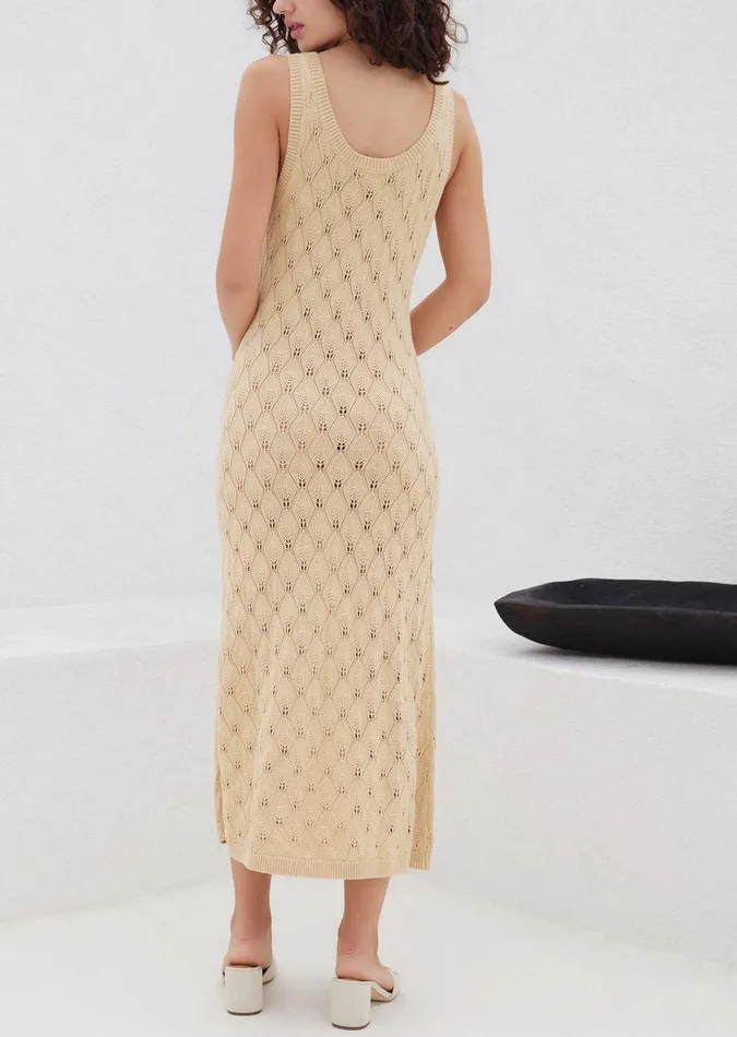 Going Steady Midi Dress Ecru Women Lost Wander Dresses