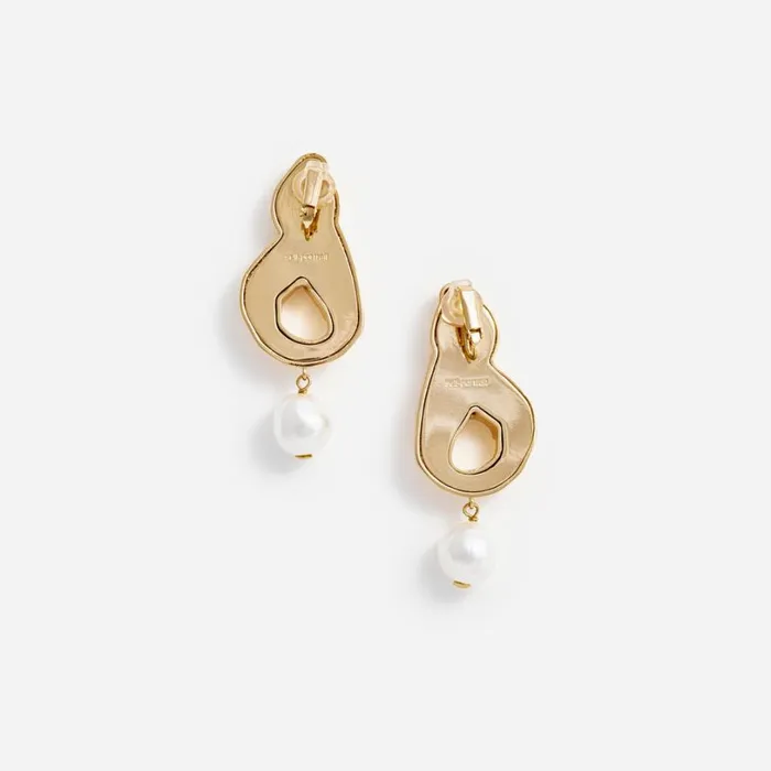 Gold Faux Pearl Drop Earrings Women Self Portrait Jewellery Gold Faux Pearl Drop Earrings Women Self Portrait Jewellery
