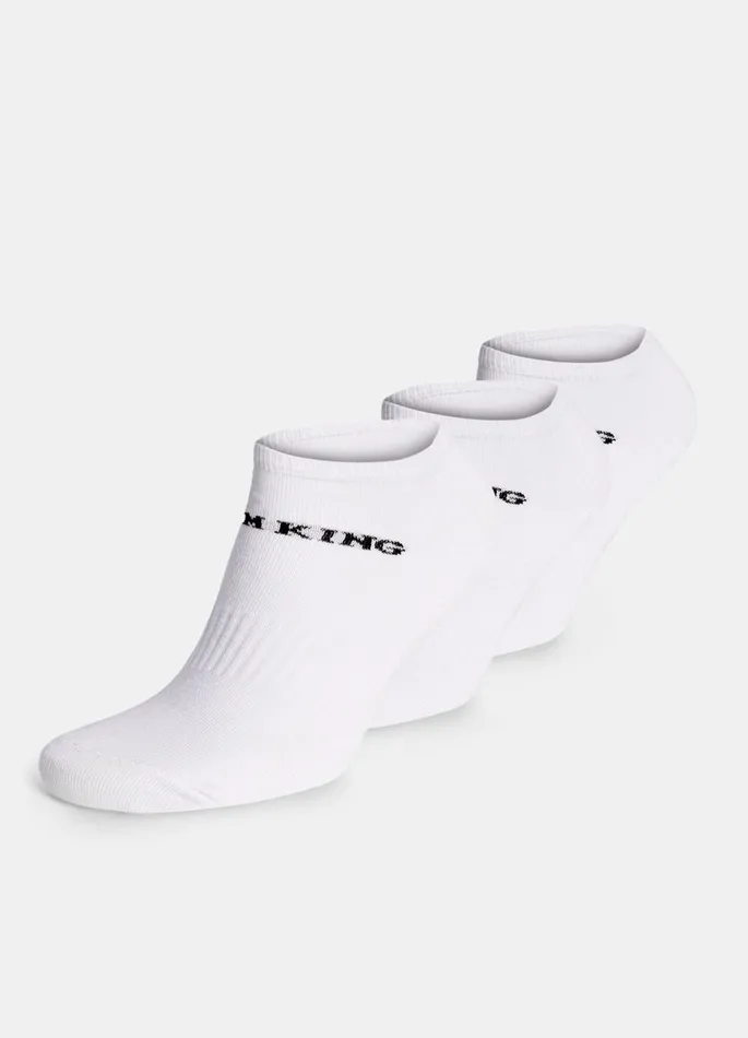 Gym King Accessories Men Motion Liner Socks 3pk 8211 White