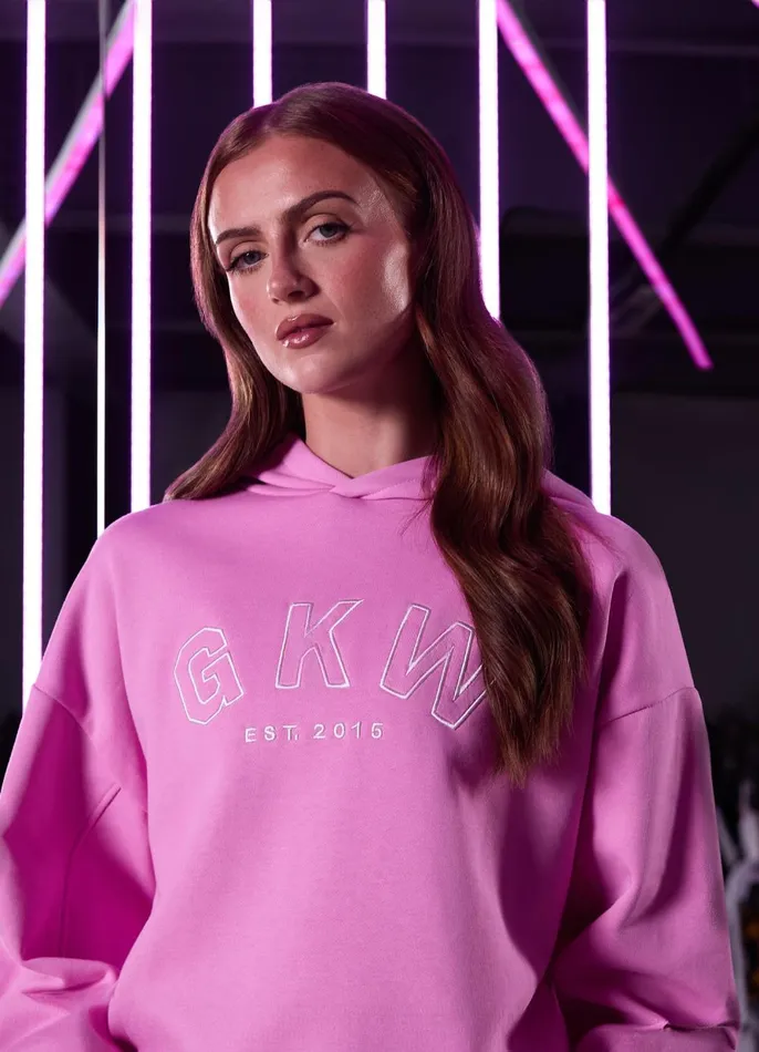 Gym King CoOrds Women GKW Relaxed Fit Hoodie 8211 Pink Rose