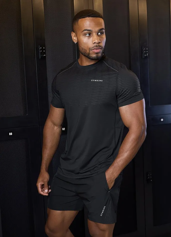 Gym King Gymwear Men Divergent Tee 8211 Black