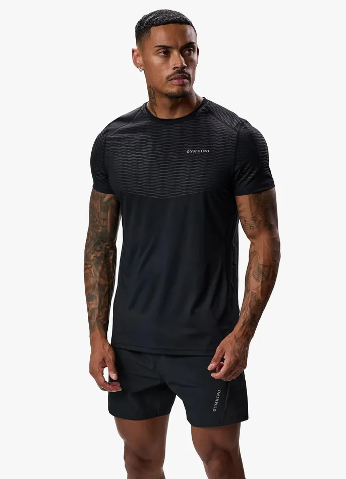 Gym King Gymwear Men Divergent Tee 8211 Black