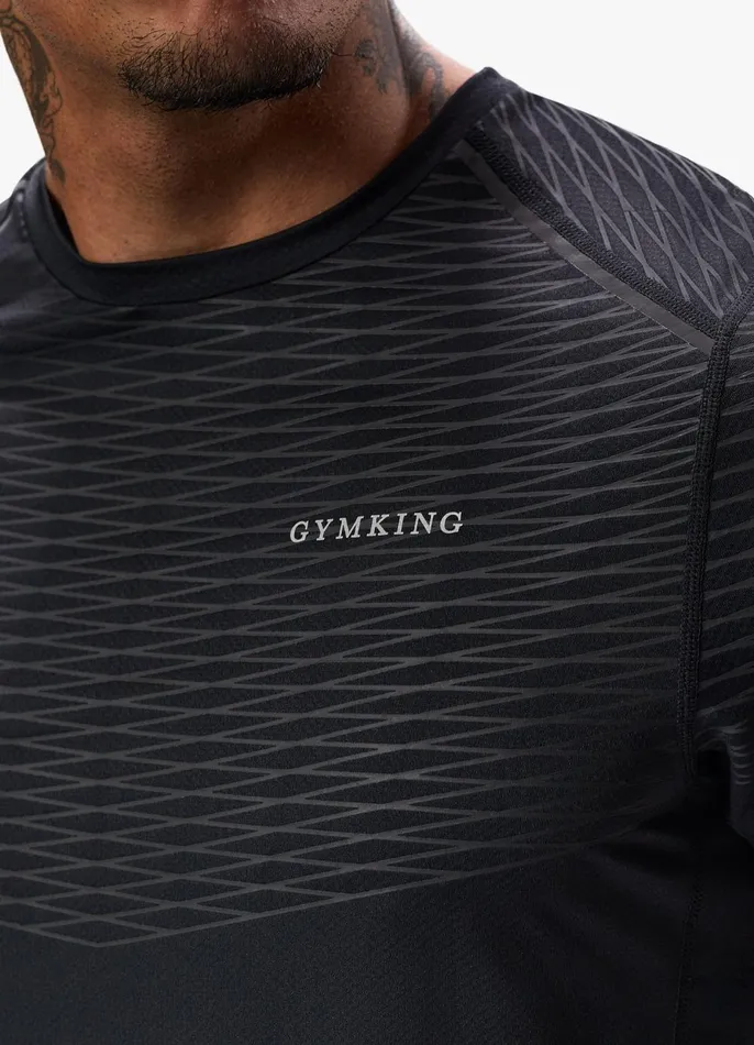 Gym King Gymwear Men Divergent Tee 8211 Black