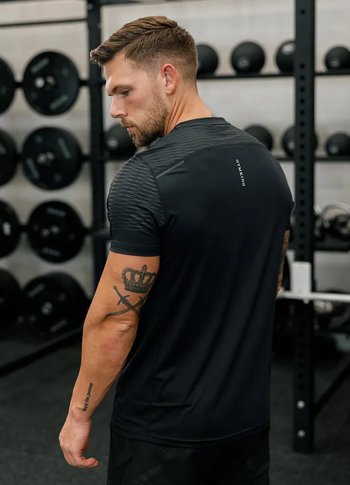 Gym King Gymwear Men Divergent Tee 8211 Black