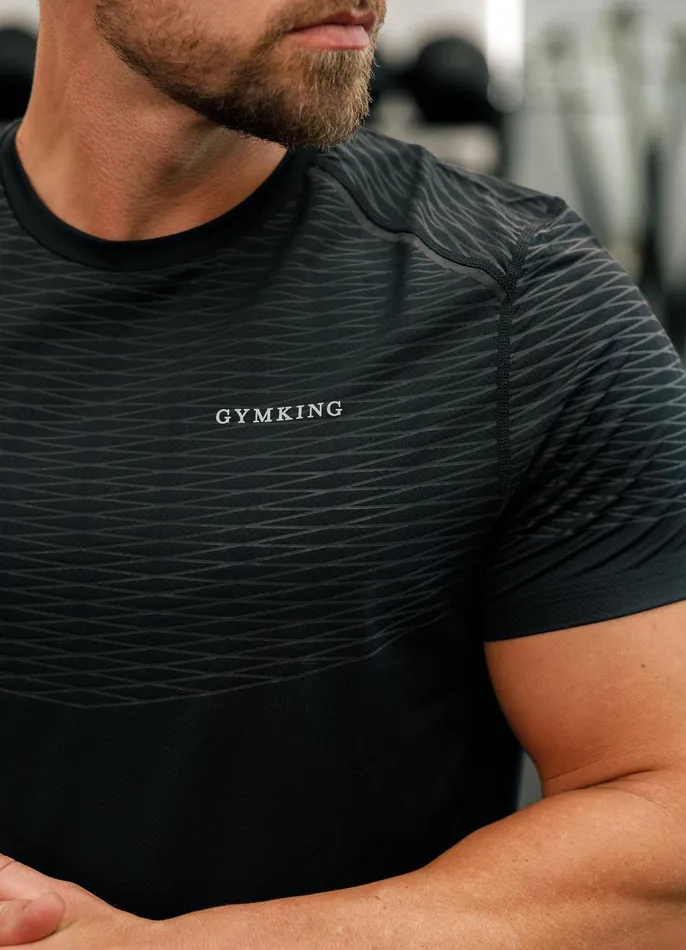 Gym King Gymwear Men Divergent Tee 8211 Black