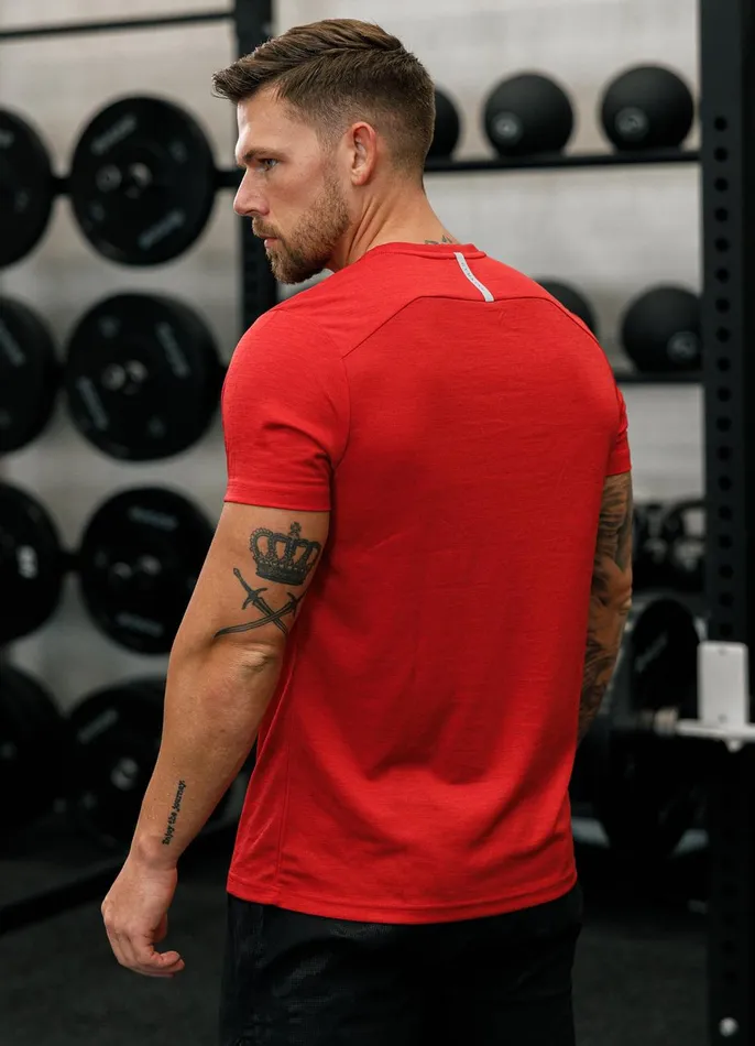 Gym King Gymwear Men Element Tee 8211 Pepper Red Marl