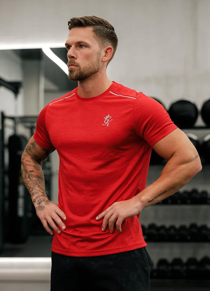 Gym King Gymwear Men Element Tee 8211 Pepper Red Marl