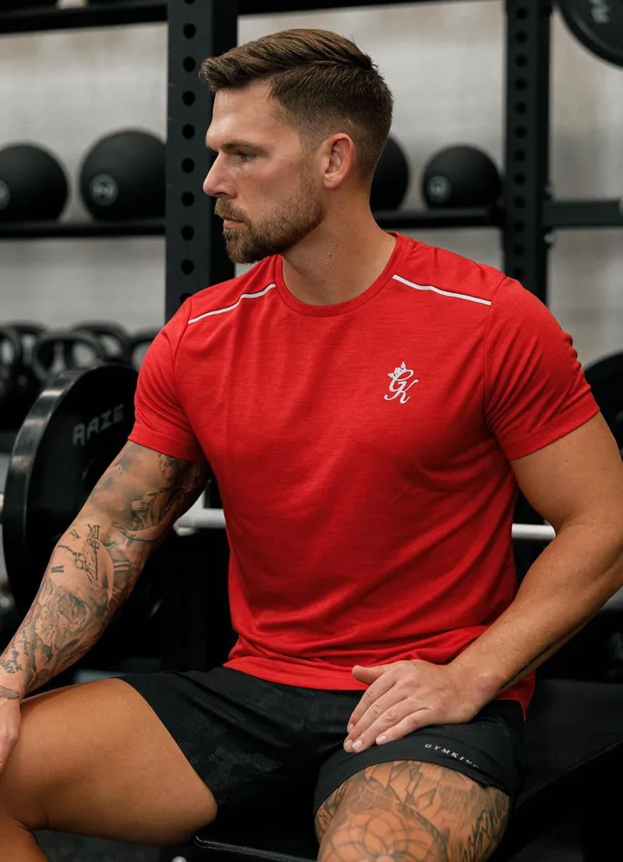 Gym King Gymwear Men Element Tee 8211 Pepper Red Marl