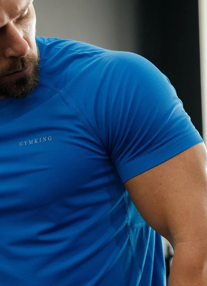 Gym King Gymwear Men Energy Linear Tee 8211 Royal Blue