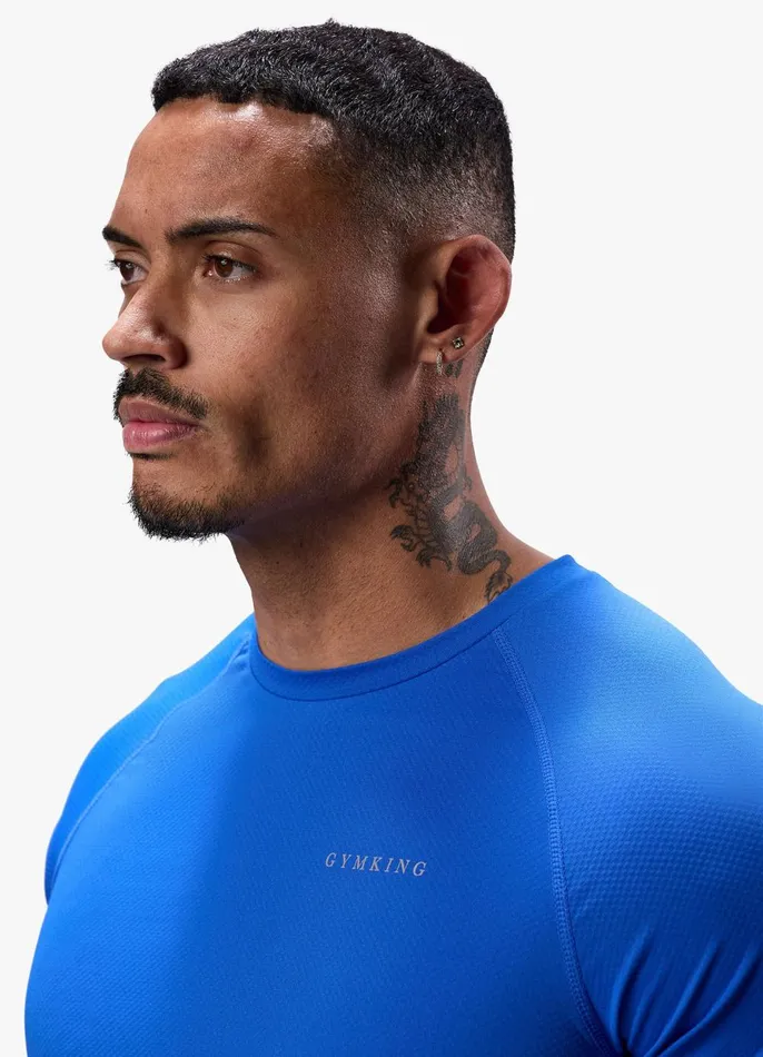 Gym King Gymwear Men Energy Linear Tee 8211 Royal Blue