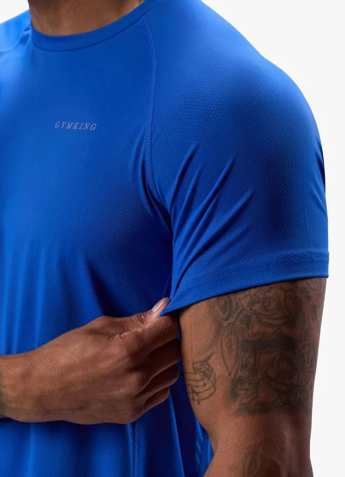Gym King Gymwear Men Energy Linear Tee 8211 Royal Blue
