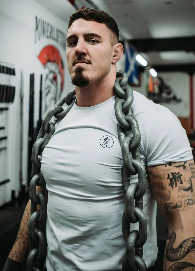 Gym King Gymwear Men Nothing Beats Belief Tee 8211 White