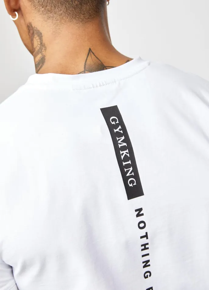 Gym King Gymwear Men Nothing Beats Belief Tee 8211 White