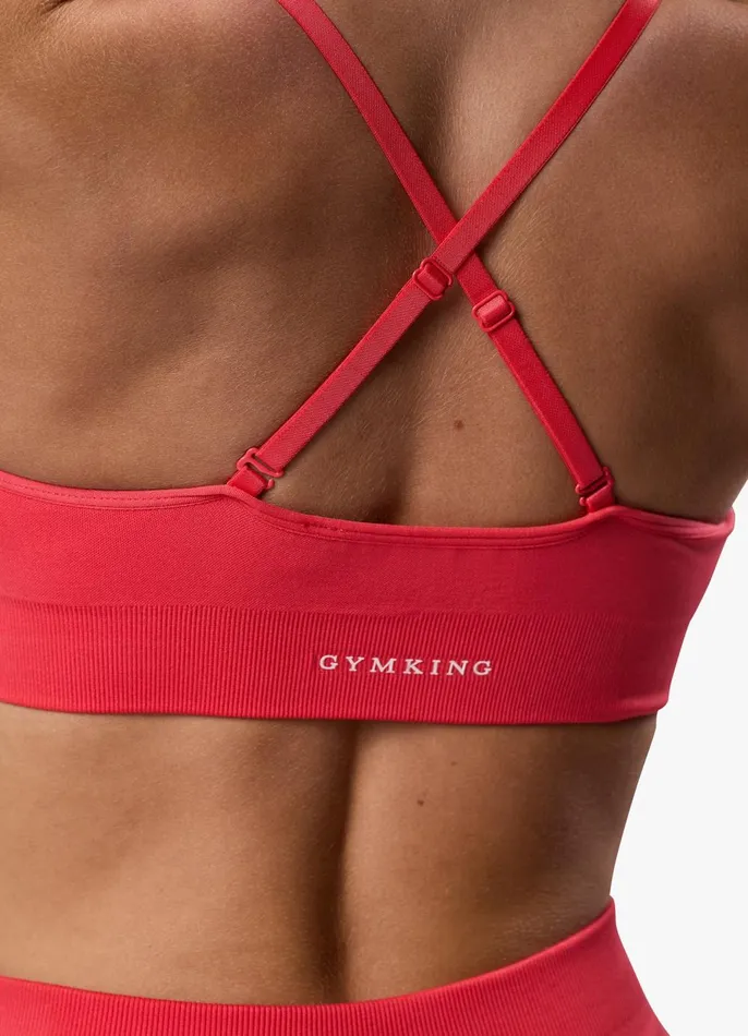 Gym King Gymwear Women Sculpt Seamless Scrunch Bra 8211 Coral Red