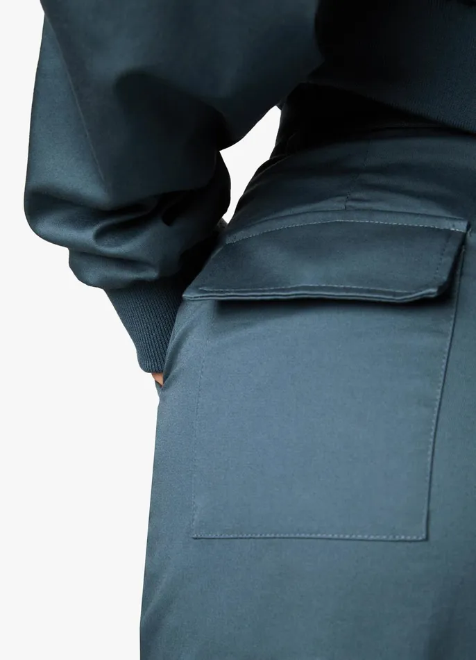 Gym King Joggers Women Woven Cargo Pant 8211 Storm Blue