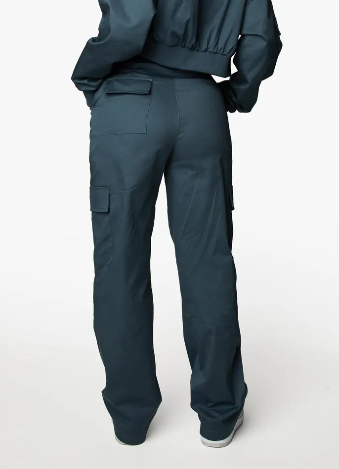 Gym King Joggers Women Woven Cargo Pant 8211 Storm Blue