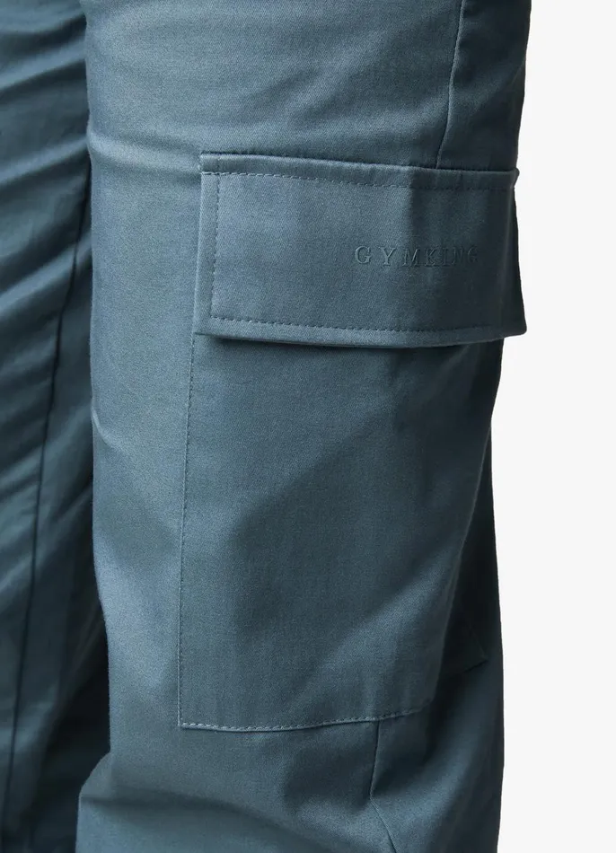 Gym King Joggers Women Woven Cargo Pant 8211 Storm Blue
