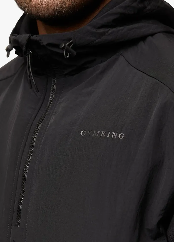 Gym King Outerwear Men Eclipse 14 Zip Overhead Jacket 8211 Black