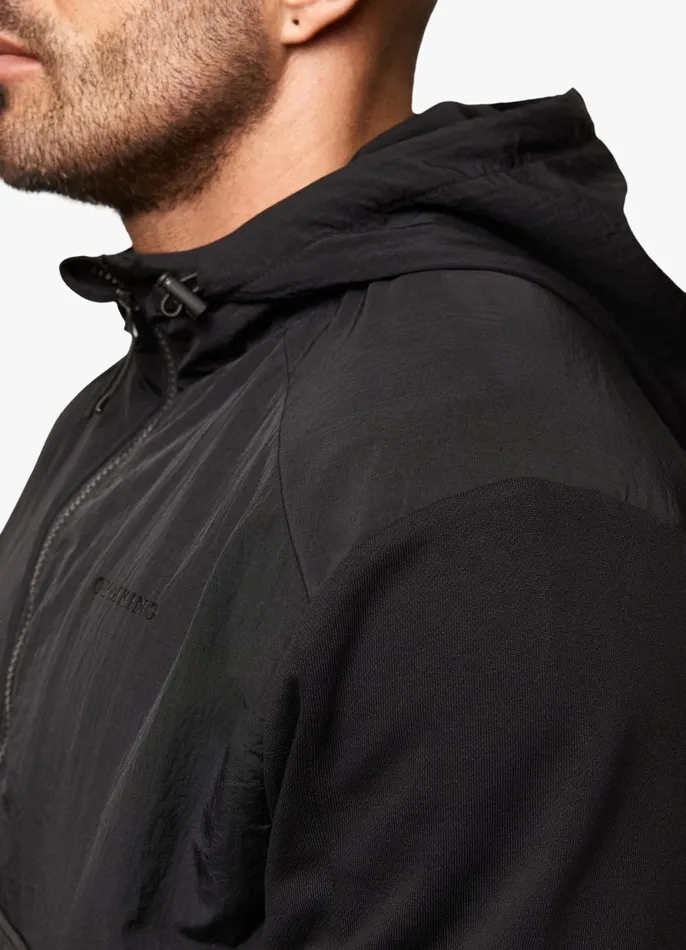 Gym King Outerwear Men Eclipse 14 Zip Overhead Jacket 8211 Black