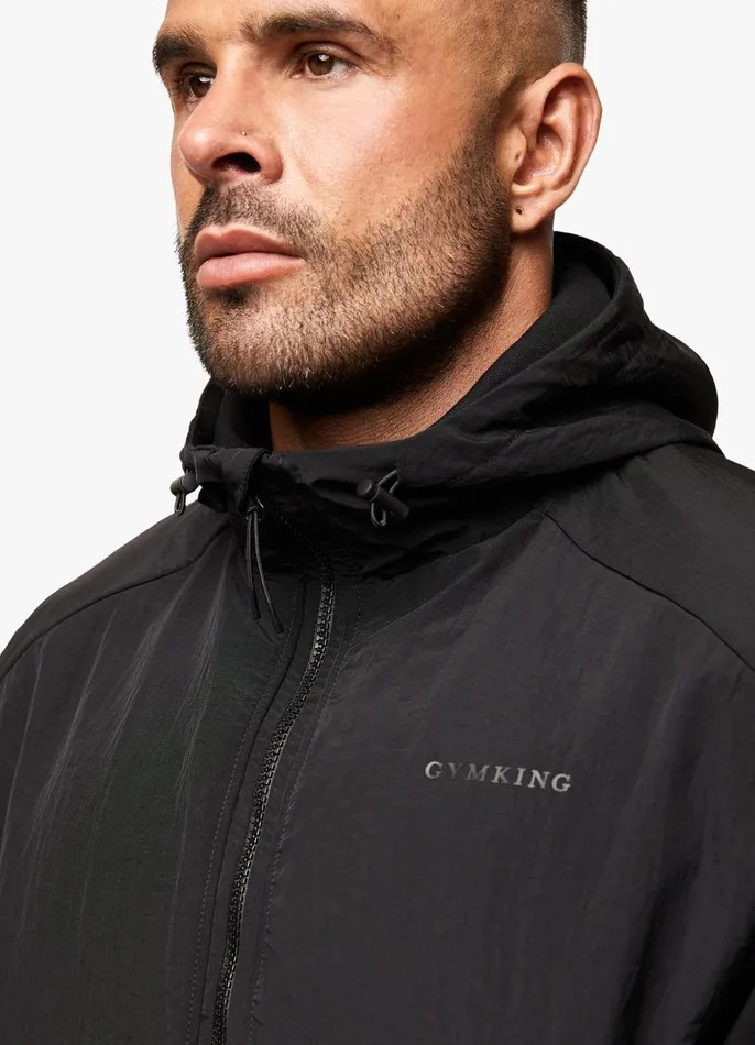 Gym King Outerwear Men Eclipse 14 Zip Overhead Jacket 8211 Black