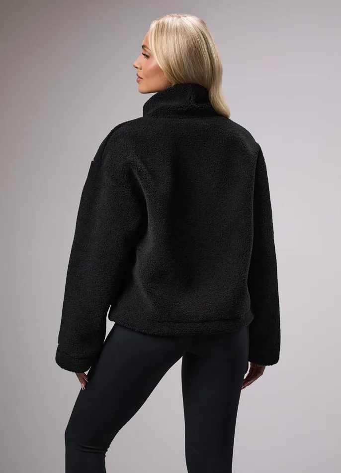 Gym King Outerwear Women GKW Sports Luxe 14 Zip Fleece 8211 Black