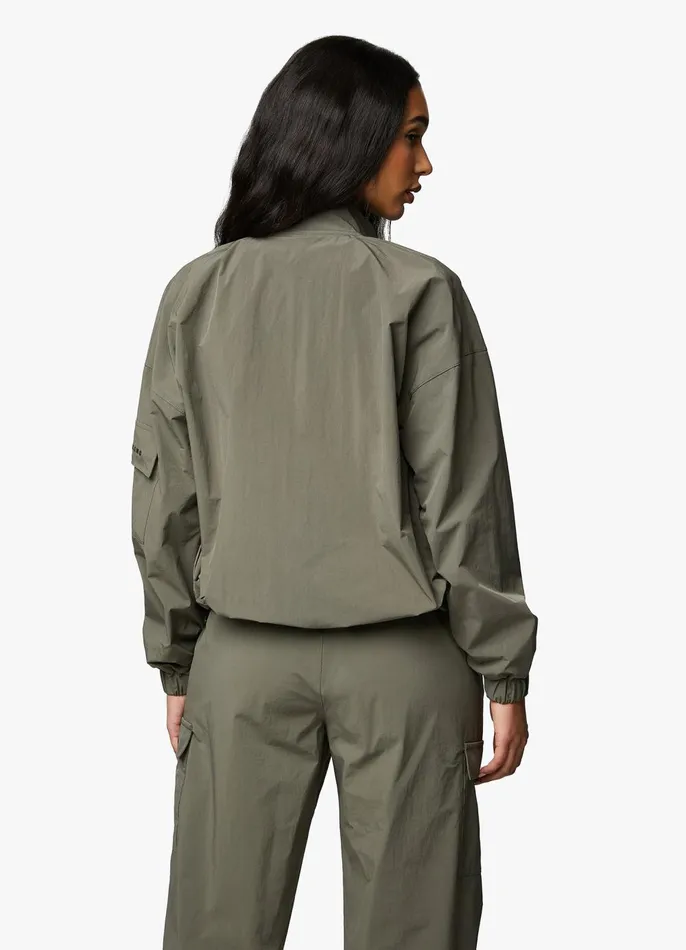 Gym King Outerwear Women Utility Woven Jacket 8211 Olive
