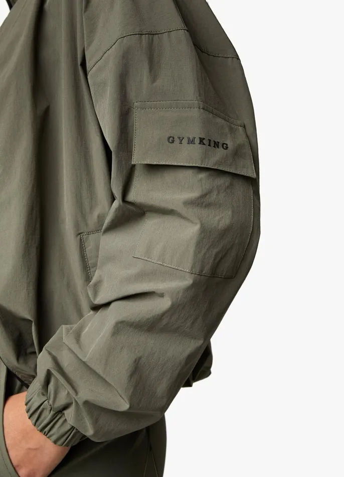 Gym King Outerwear Women Utility Woven Jacket 8211 Olive