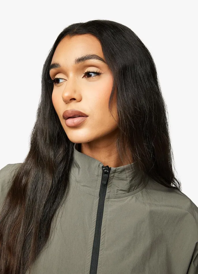 Gym King Outerwear Women Utility Woven Jacket 8211 Olive