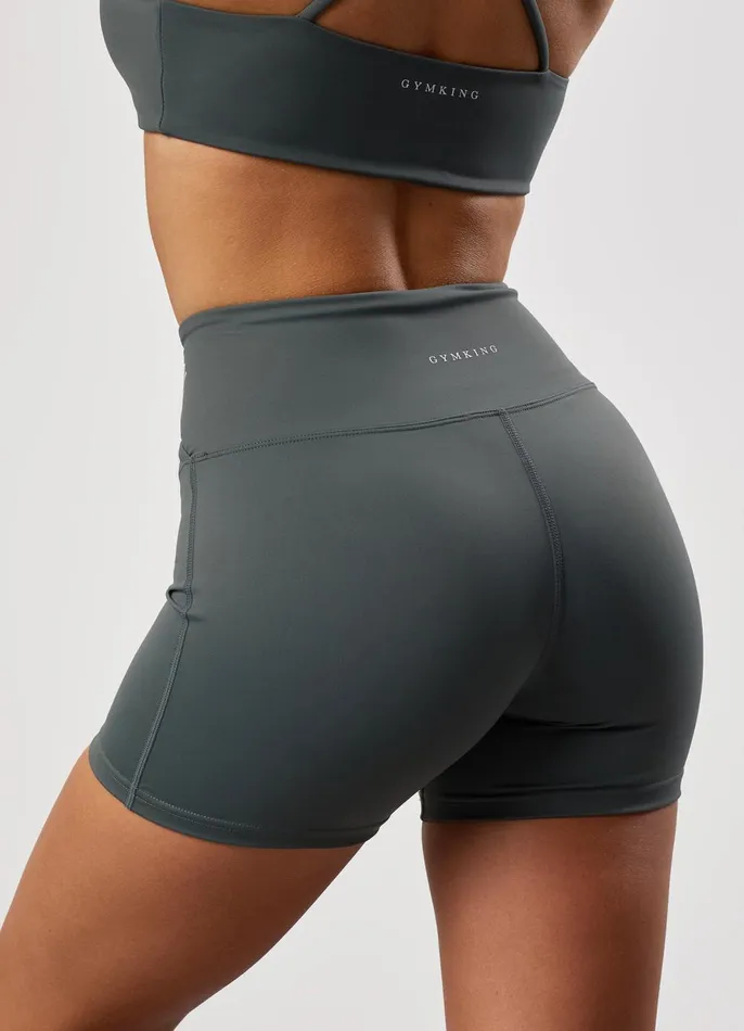 Gym King Shorts Women 365 45034 Wrap Over Short 8211 Green Smoke