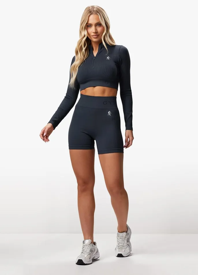 Gym King Shorts Women Formation Rib 3034 Short 8211 Deep Slate Blue