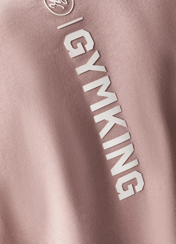 Gym King Sweatshirts and Hoodies Men Aventus Drop Shoulder Crew 8211 Dusky Pink
