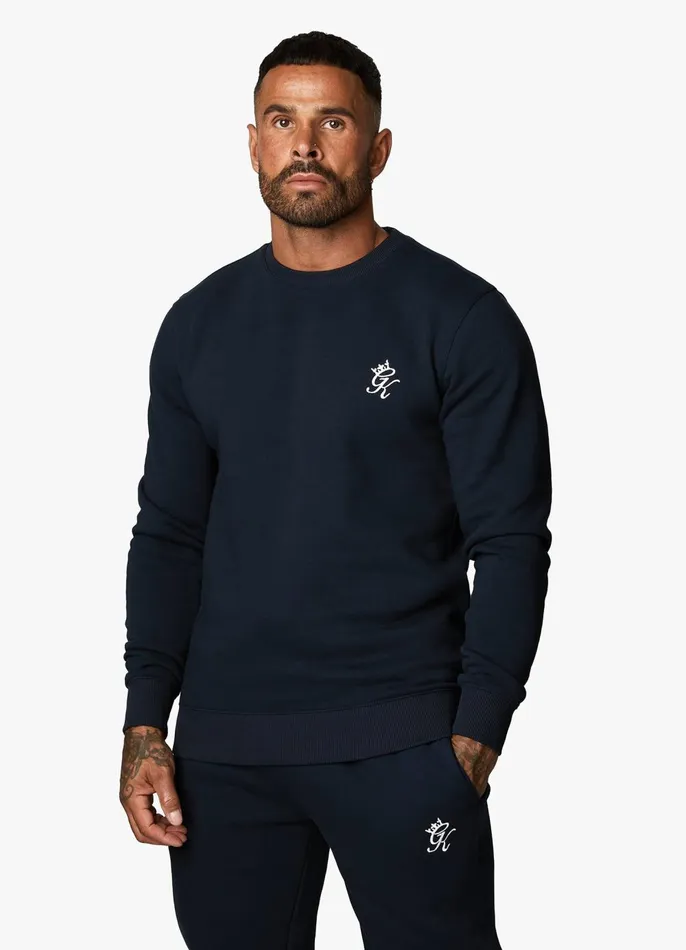 Gym King Sweatshirts and Hoodies Men Fundamental Fleece Crew 8211 Navy
