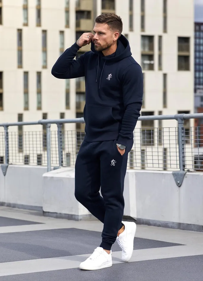 Gym King Sweatshirts and Hoodies Men Fundamental Fleece Hood 8211 Navy