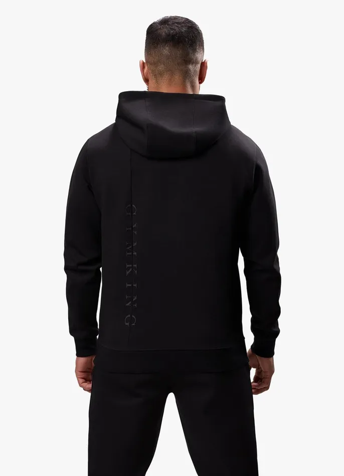 Gym King Sweatshirts and Hoodies Men Split Linear Hood 8211 Black