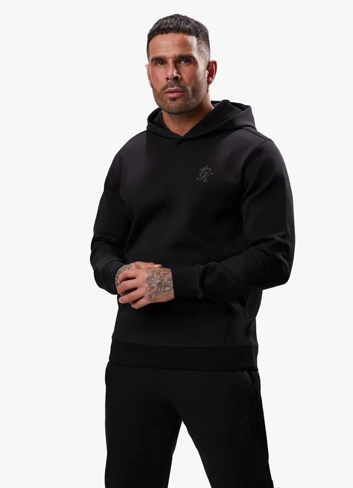 Gym King Sweatshirts and Hoodies Men Split Linear Hood 8211 Black