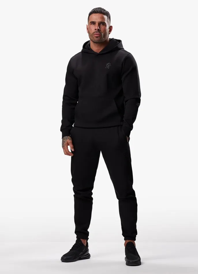 Gym King Sweatshirts and Hoodies Men Split Linear Hood 8211 Black