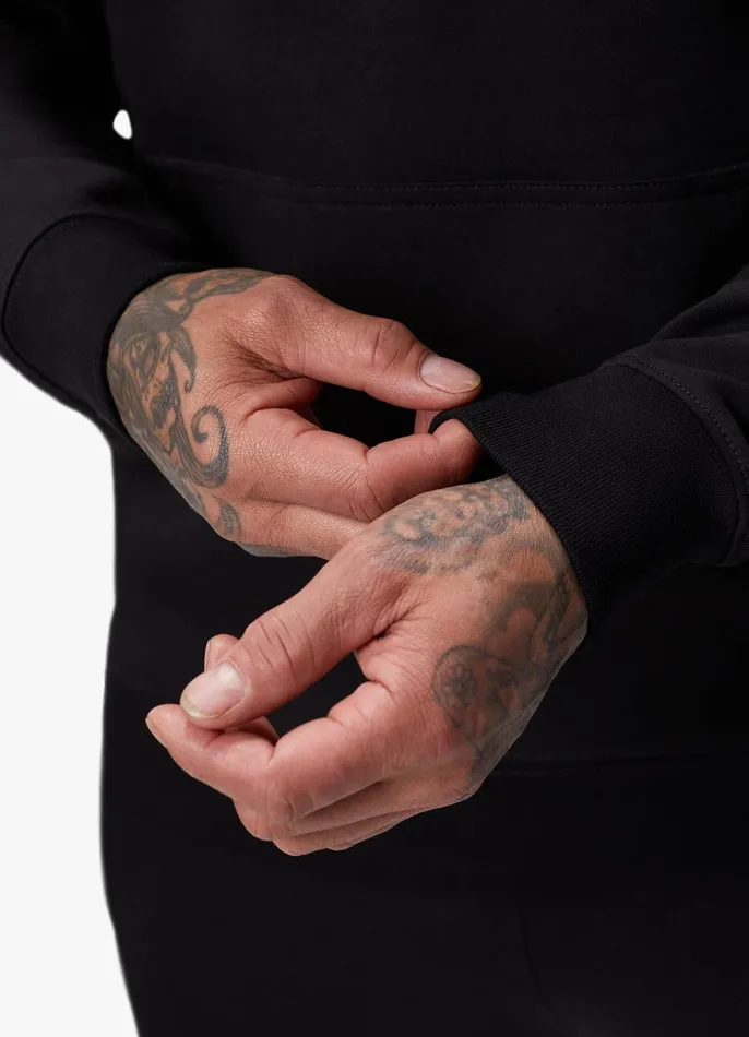 Gym King Sweatshirts and Hoodies Men Split Linear Hood 8211 Black