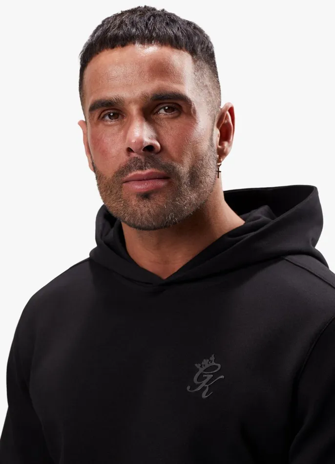 Gym King Sweatshirts and Hoodies Men Split Linear Hood 8211 Black