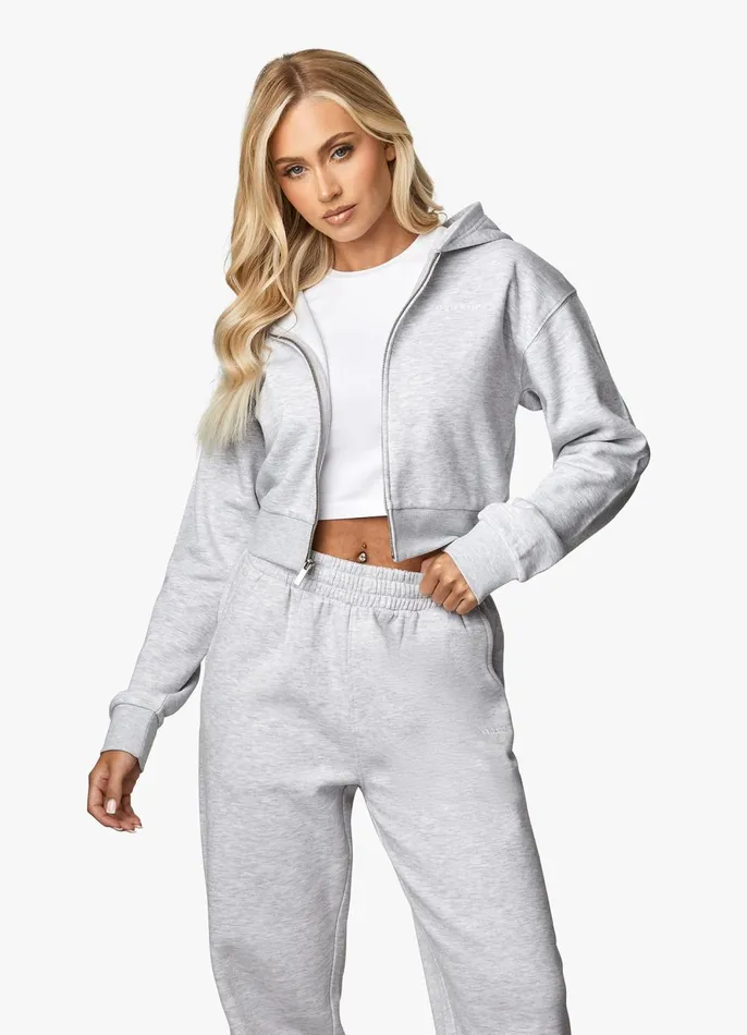 Gym King Sweatshirts and Hoodies Women 365 FZ Hood 8211 Snow Marl