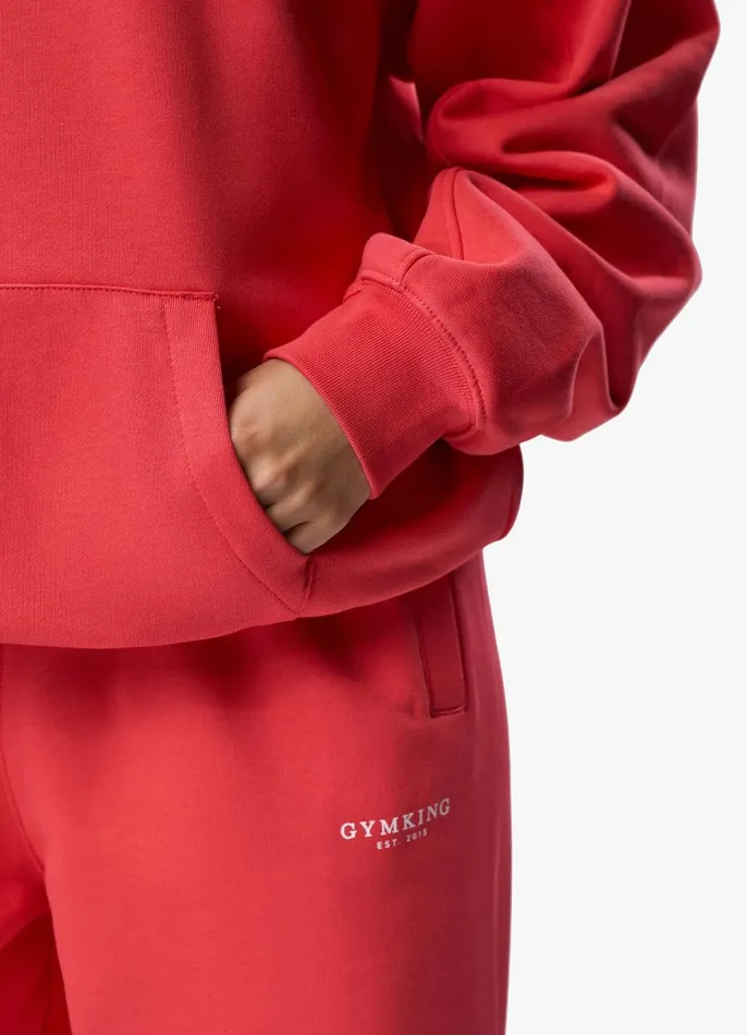 Gym King Sweatshirts and Hoodies Women Established Relaxed Fit Hood 8211 Coral Red