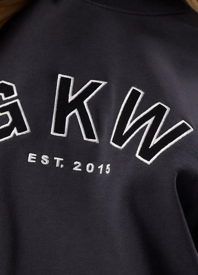 Gym King Sweatshirts and Hoodies Women GKW Relaxed Fit Crew 8211 Dark Pewter