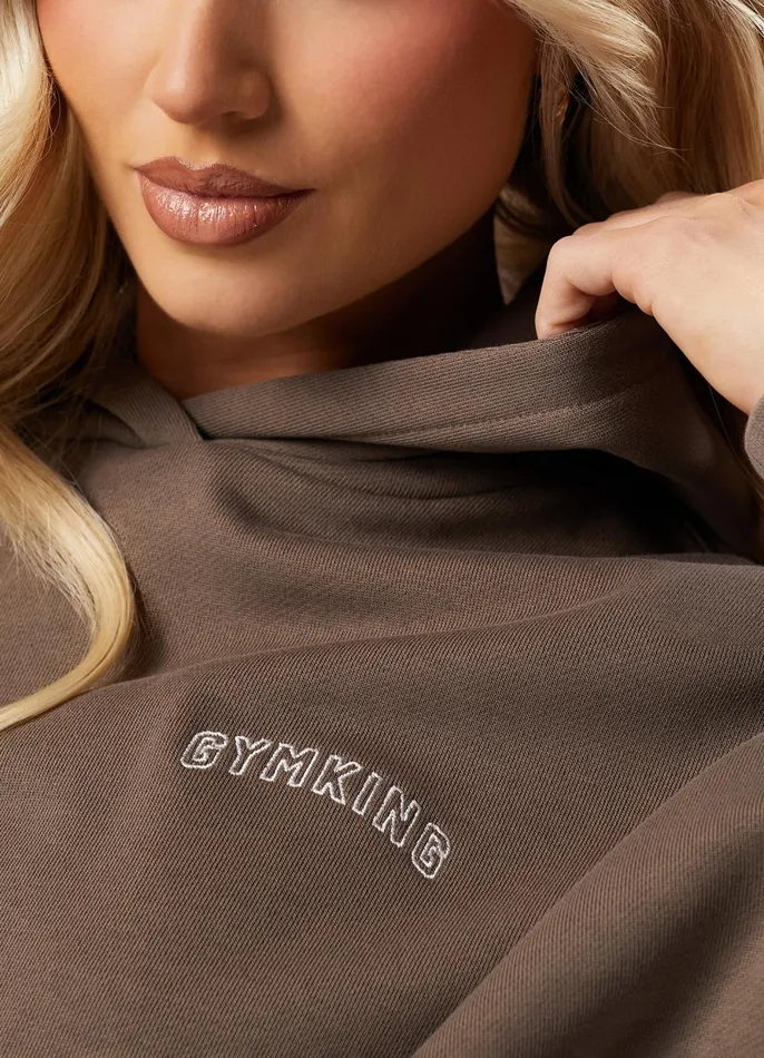 Gym King Sweatshirts and Hoodies Women Refresh Crop Hood 8211 Deep Mink
