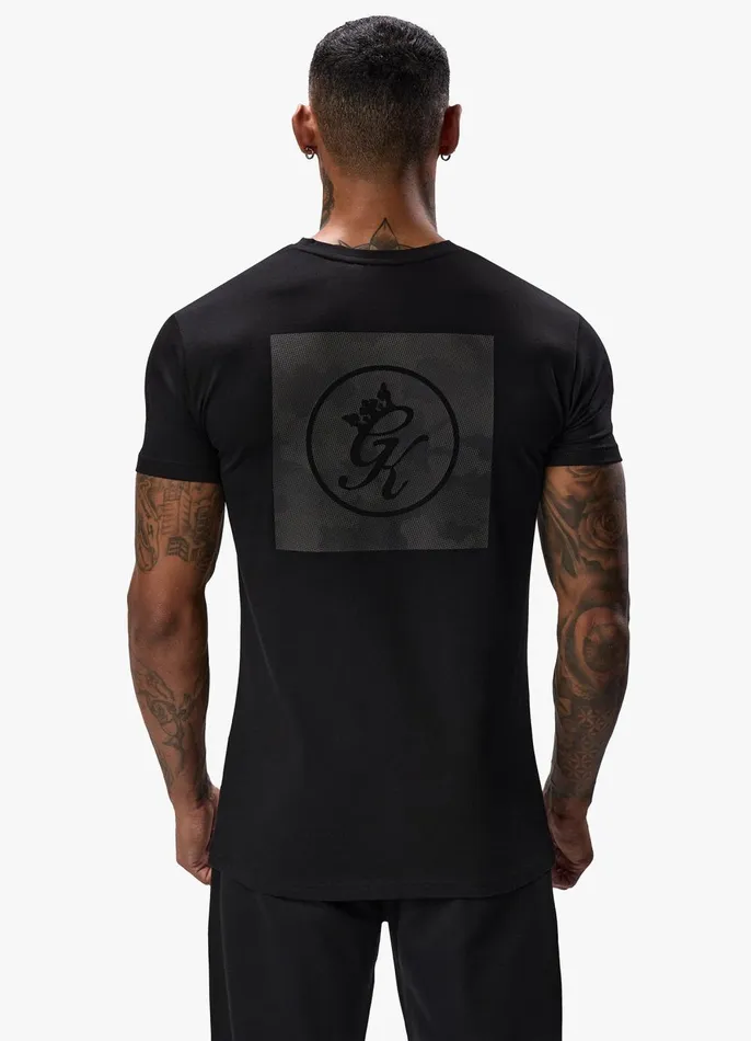 Gym King TShirts Men Box Logo Jersey Tee 8211 Black
