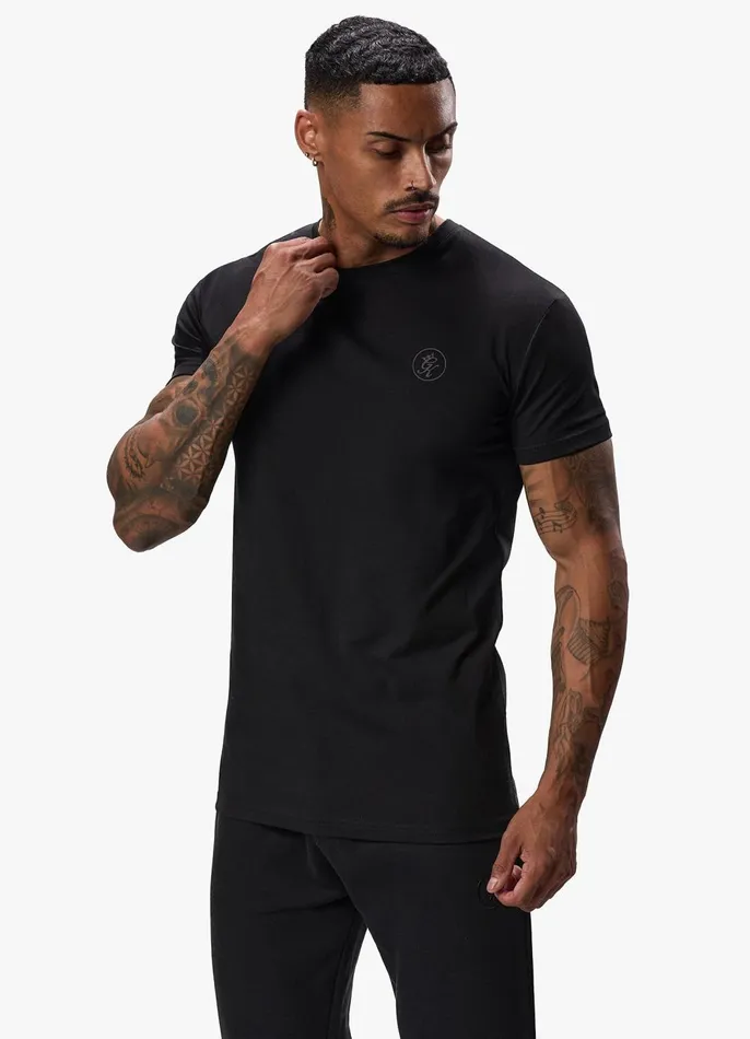 Gym King TShirts Men Box Logo Jersey Tee 8211 Black