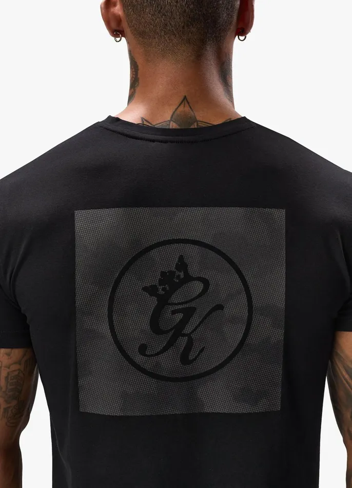 Gym King TShirts Men Box Logo Jersey Tee 8211 Black