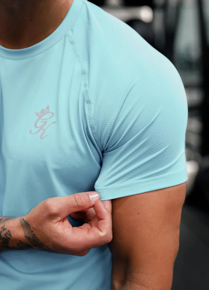 Gym King TShirts Men Energy Tee 8211 Aqua Sky