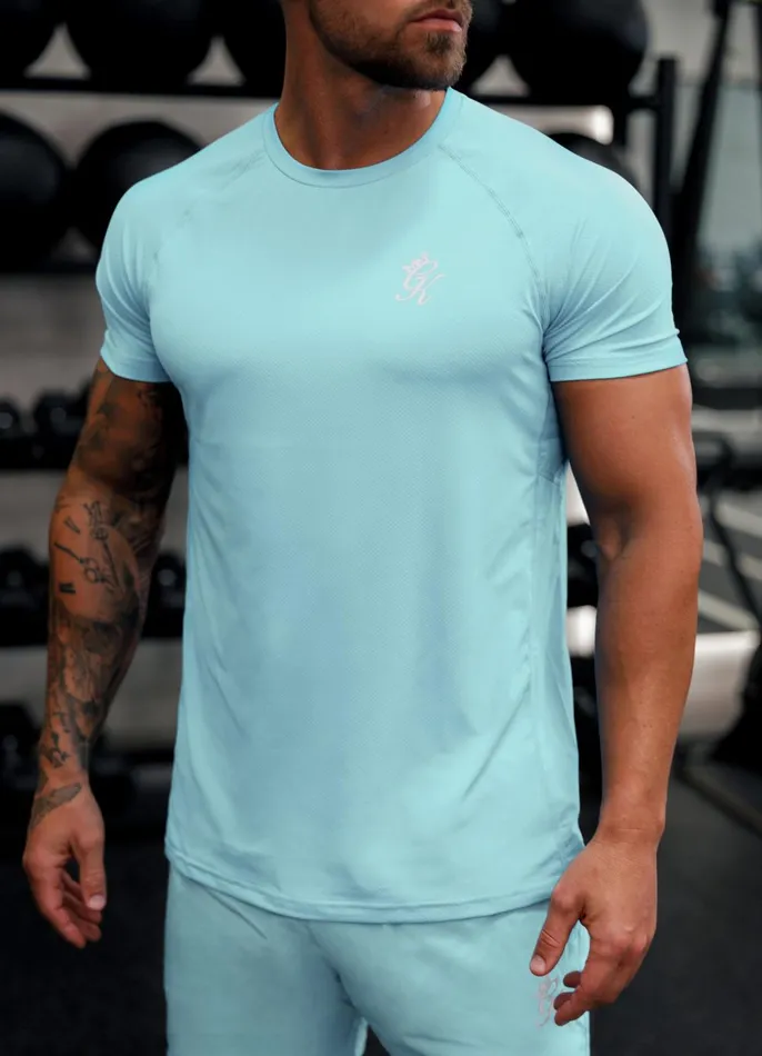 Gym King TShirts Men Energy Tee 8211 Aqua Sky