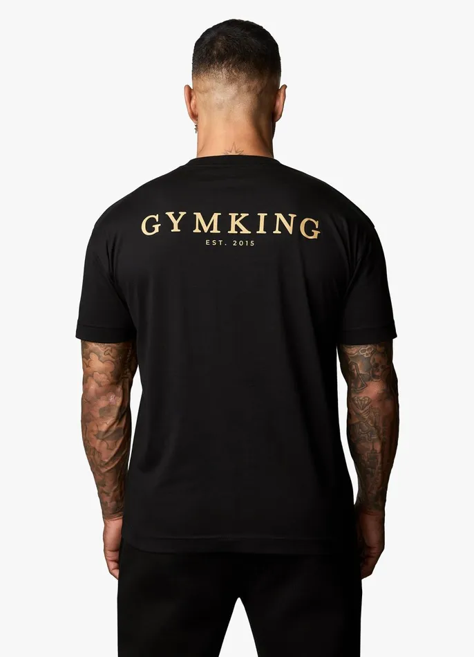 Gym King TShirts Men Established Tee 8211 BlackGold