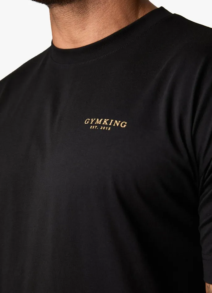 Gym King TShirts Men Established Tee 8211 BlackGold