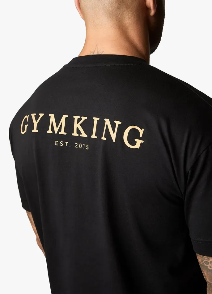 Gym King TShirts Men Established Tee 8211 BlackGold